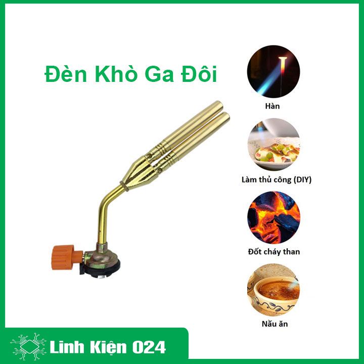 Đèn khò gas đôi đầu khò gas mini