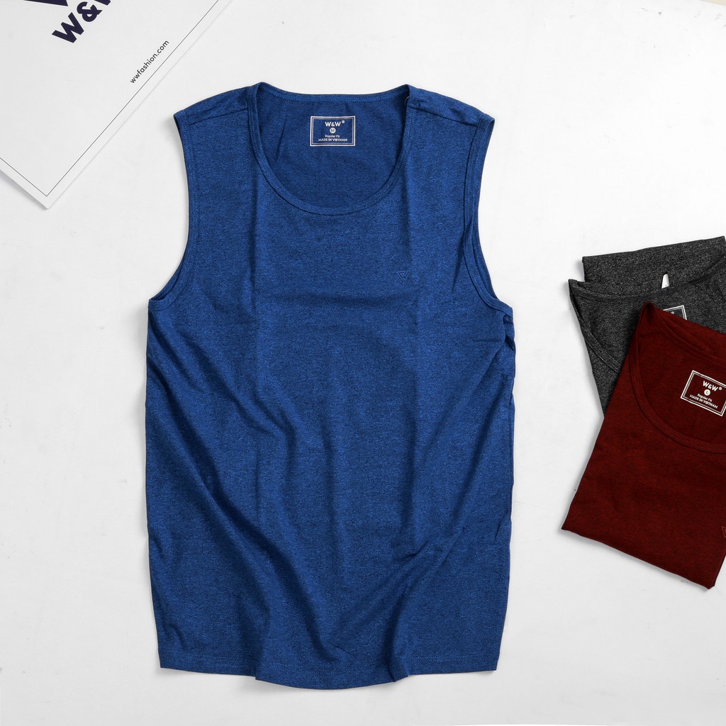 Áo Ba Lỗ Nam Tanktop W&W Siêu Mát, Thấm Hút Mồ Hôi, Co Giãn Tốt WTT08