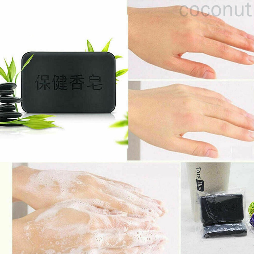 Xà phòng đá tourmaline hoạt tính màu đen dành cho rửa tay tắm rửa toàn thân