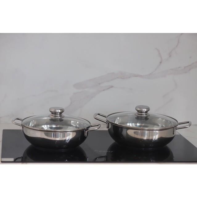 GIÁ HỦY DIỆT ! Nồi lẩu inox fivestar 3 đáy đun từ size 24/26/28 Giảm sâu