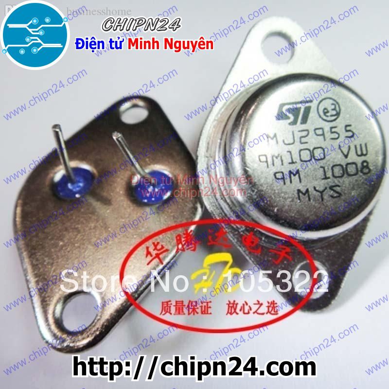 [1 CON] Transistor MJ2955 TO-3 PNP 15A 60V (2955)