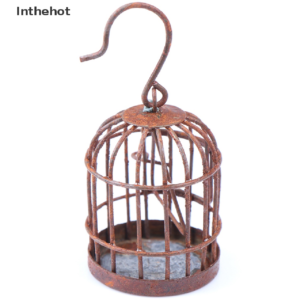 Mô Hình Lồng Chim Kim Loại Mini Tỉ Lệ 1: 12 Trang Trí Nhà Búp Bê