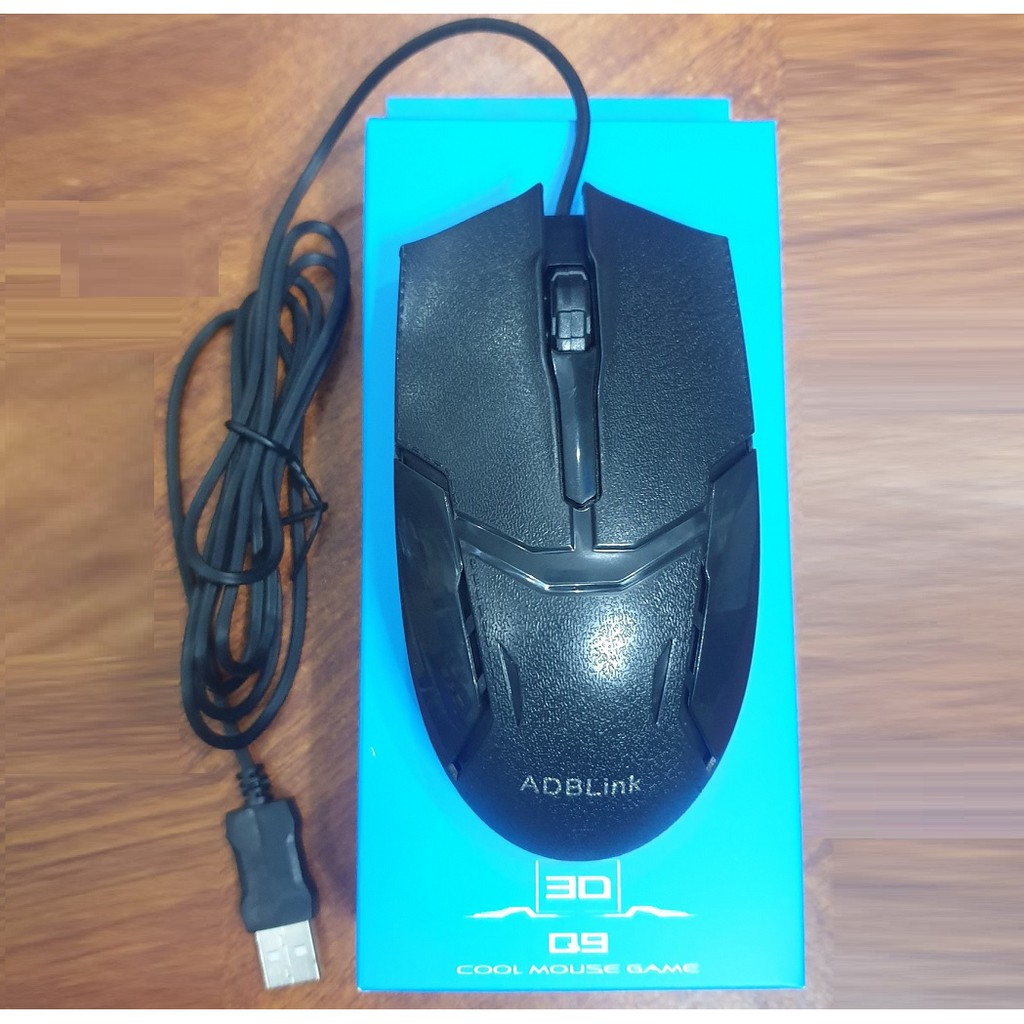Chuột Quang Máy Tính Có Dây ADBLink Q9 Cổng Usb ( Đen )