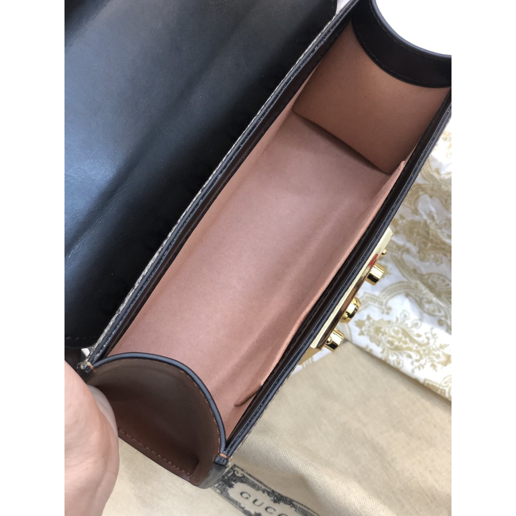 Túi nắp gập padlock super màu đen size 20cm