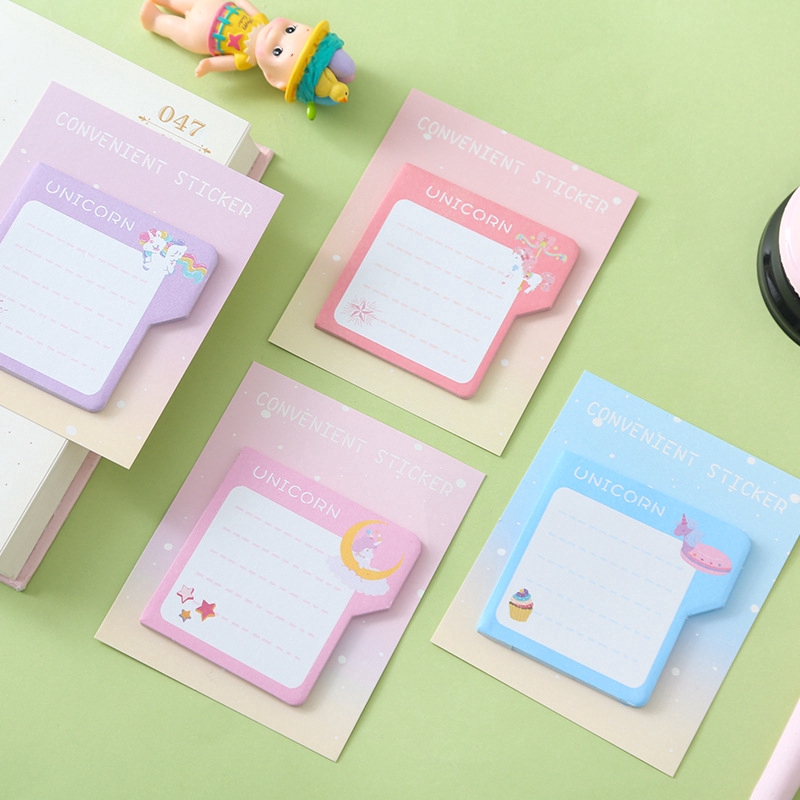 Tập 30 Tờ Giấy Note, Giấy Dán Ghi Chú, Sticky Note UNICORN Phong Cách Hàn Quốc Dễ Thương Tiện Lợi ST399