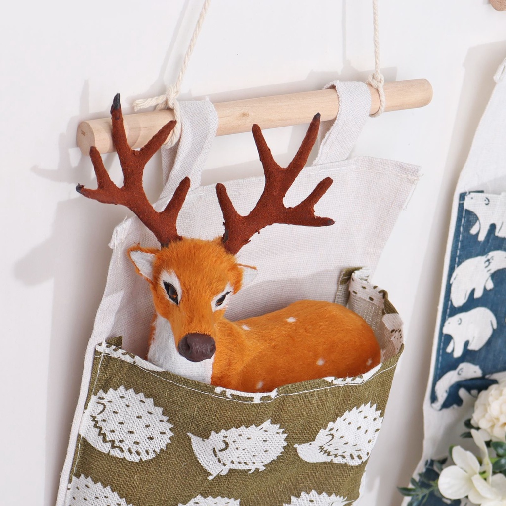 Túi Treo Đựng Đồ Lót / Vớ 3 Ngăn Bằng Cotton Chống Nước Tiết Kiệm Không Gian