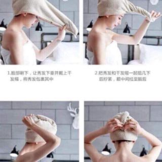 Khăn quấn đầu làm khô tóc