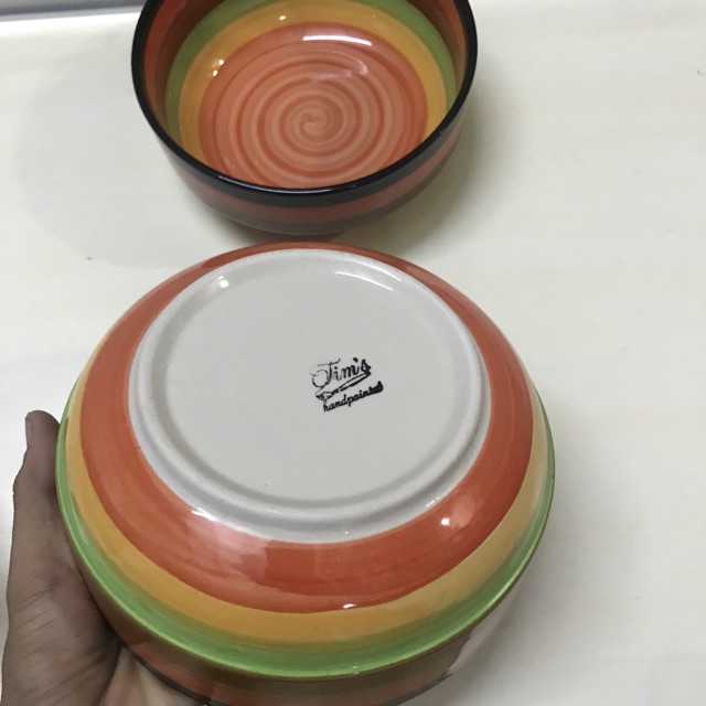 Set 2 Tô Sứ Cầu Vồng 7inch 18cm - Tô Sâu Lòng Tráng Men Cao Cấp - Tô Phở Tô Canh