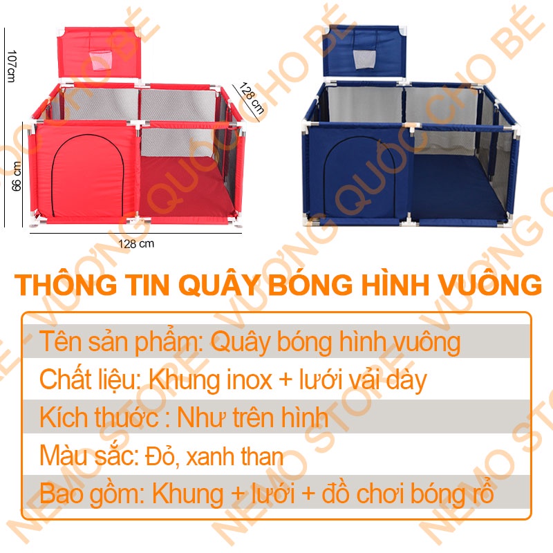 Quây cũi cho bé lục giác bằng vải khung inox kiêm nhà bóng