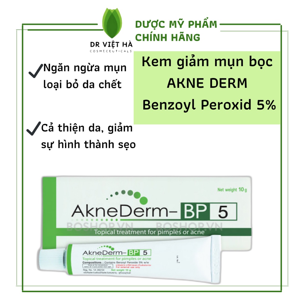 AKNE DERM BP 5% Kem chấm mụn bọc 10g
