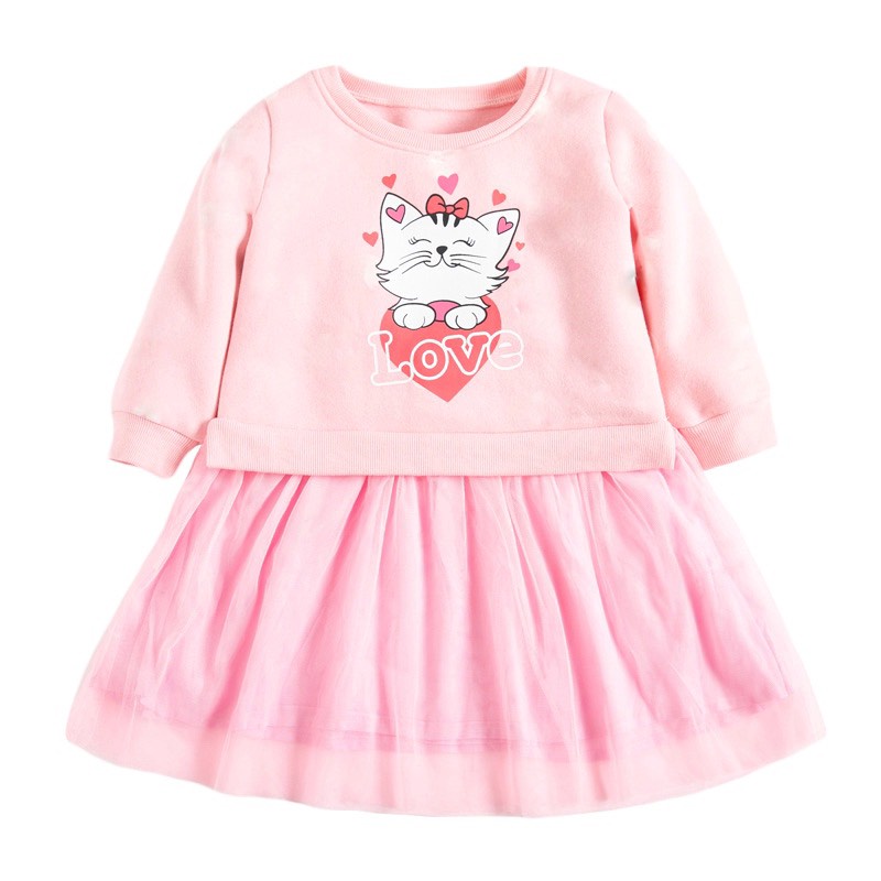 Váy đầm bé gái ren xòe công chúa nỉ nhiều mẫu A4 Jumping Meters cao cấp