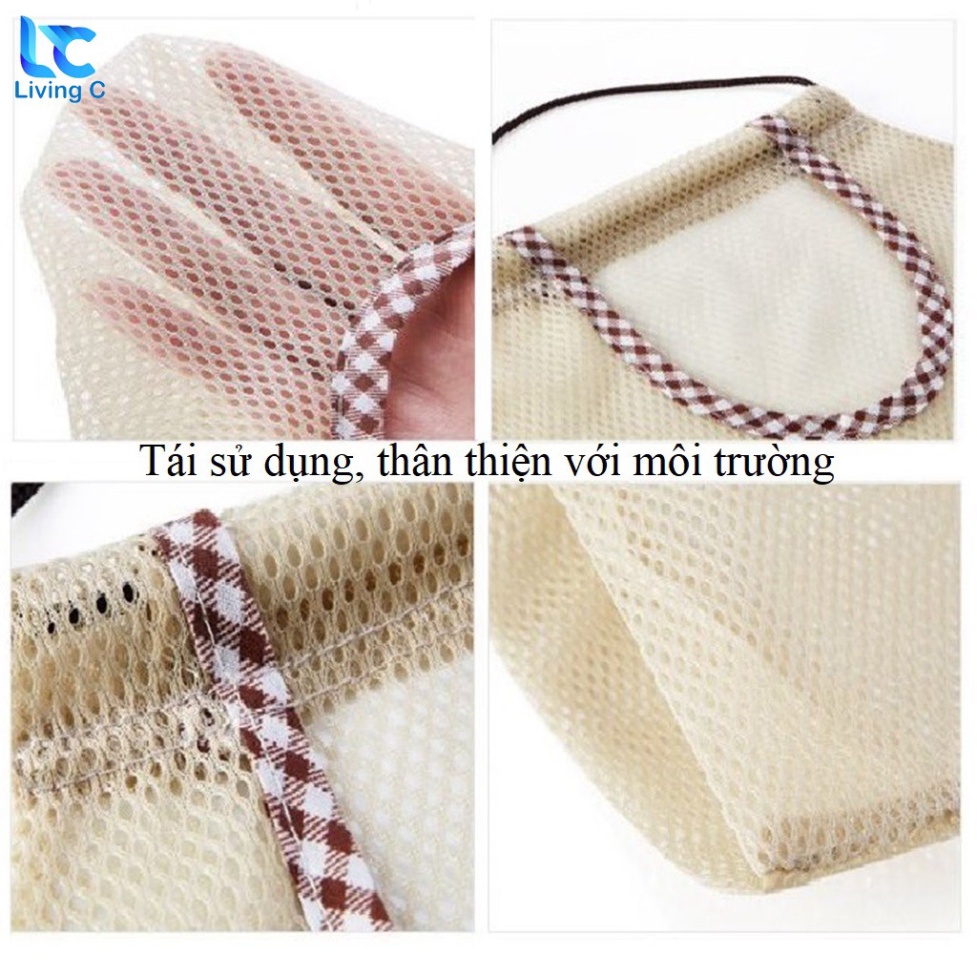 Túi treo tường đựng thực phẩm rau củ quả mỹ phẩm đa năng Living C