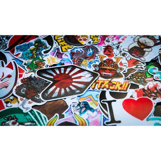 Combo 25 - 100 sticker trang trí Nhật Bản