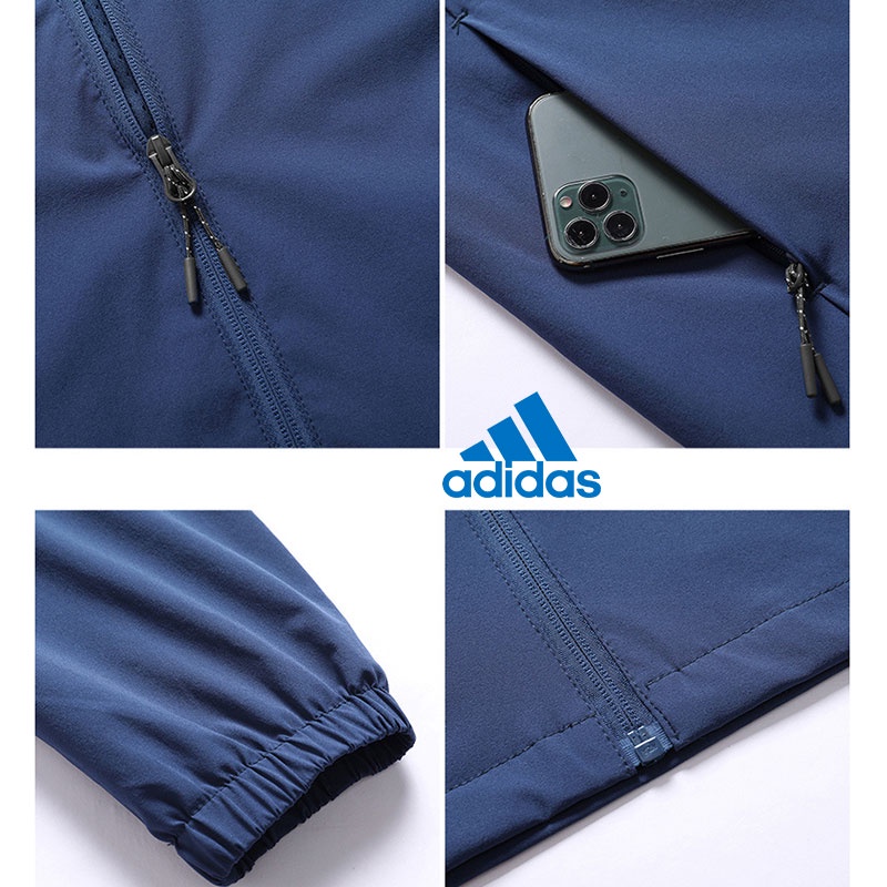 Áo khoác gió thể thao Adidas thoáng khí chống thấm nước cỡ L-8XL cho nam