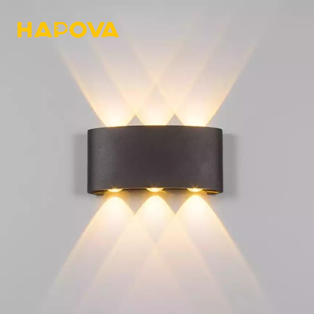Đèn ốp tường ngoài trời hình bán nguyệt HAPOVA DGT 3001