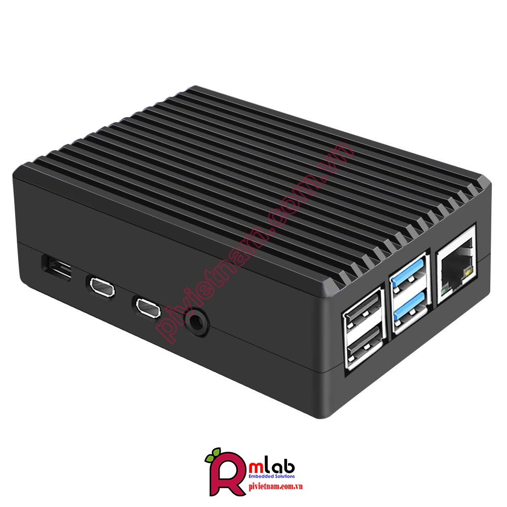 Vỏ hộp Nhôm Nguyên Khối dành cho Raspberry Pi 4 Model B