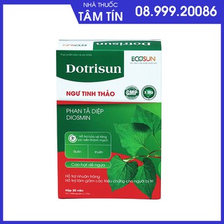 [NEW] Hộp 20 viên uống Dotrisun – Tiêu trĩ nhuận tràng, hỗ trợ giảm các triệu chứng của bệnh trĩ, ngăn ngừa táo bón