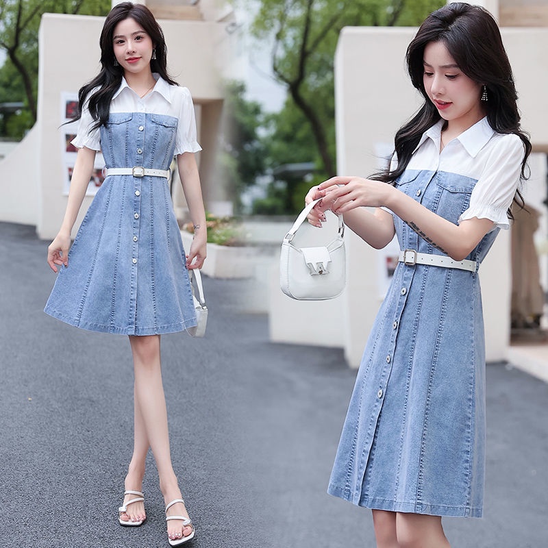 Đầm Denim Thời Trang Hàn Quốc Mới 2022 Cho Nữ