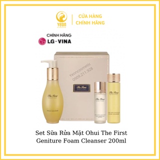 ⚡fullsize⚡ set sữa rửa mặt the first geniture foam cleanser 200ml