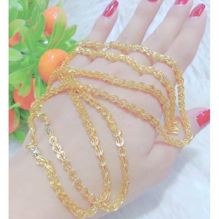 Dây chuyền nữ kiểu đuôi phụng xoè dát vàng 18 dát vàng 24 cao cấp