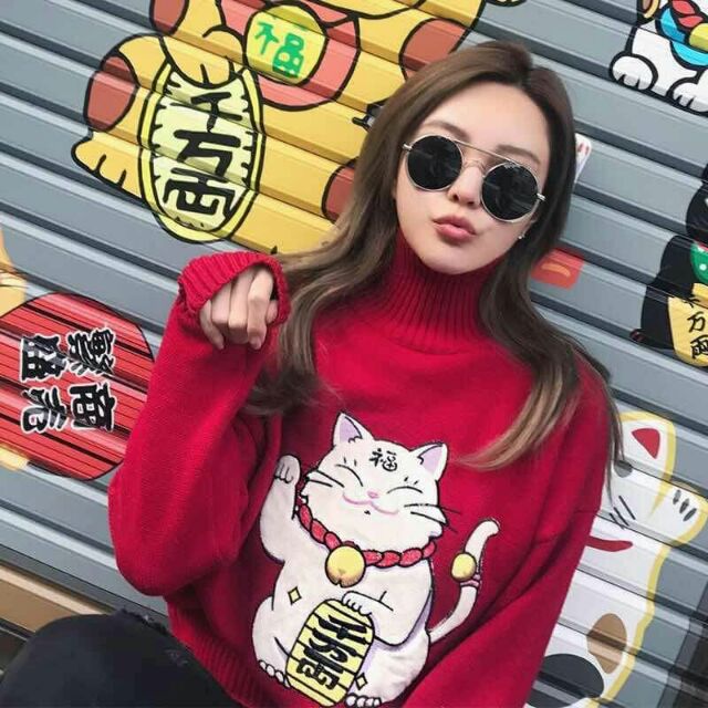 ÁO LEN MÈO THẦN TÀI MỐT NĂM 2018