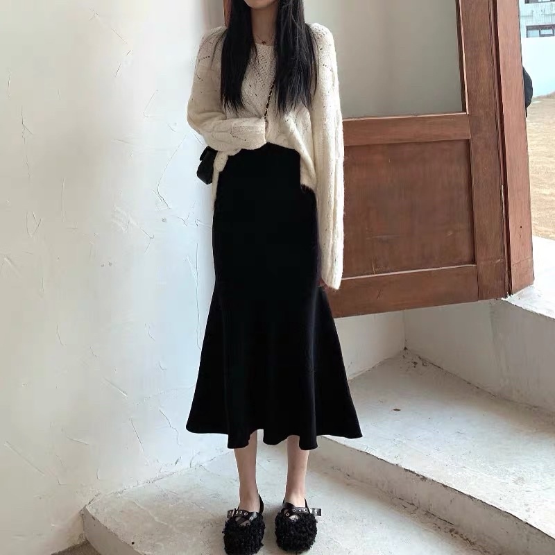 Chân váy đuôi cá phong cách Ulzzang Hàn Quốc tôn dáng cực đỉnh