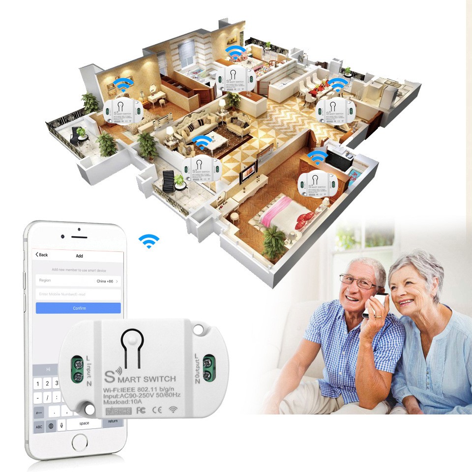 Công Tắc Thông Minh TUYA BASIC WIFI  Tích Hợp Blutooth