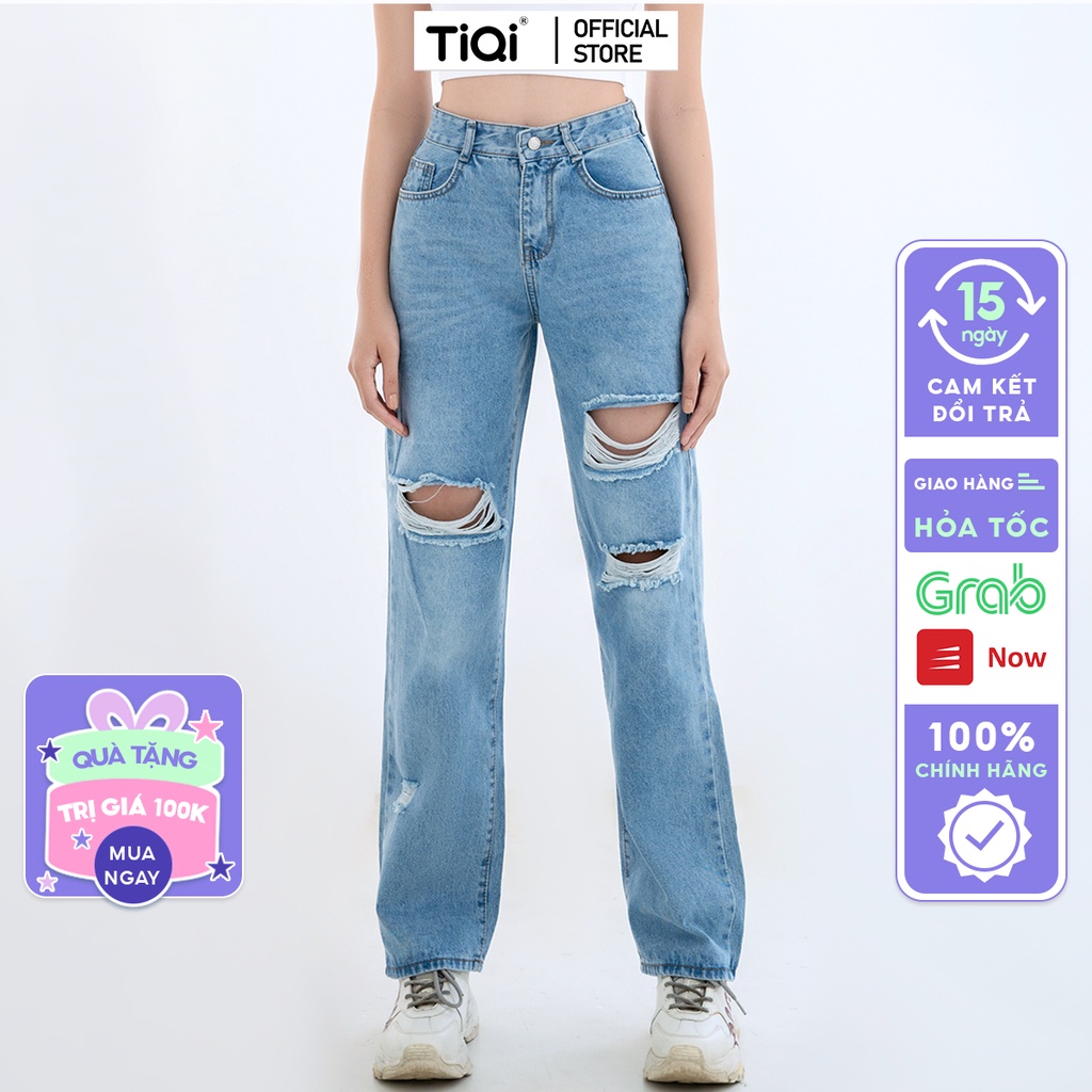 Quần jean ống rộng nữ cao cấp hack dáng TiQi Jeans B2-1941 - Hàng mới về
