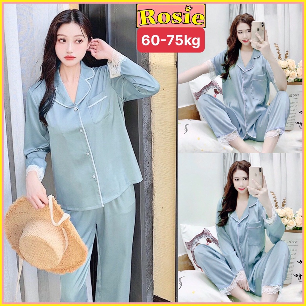 Bộ ngủ nữ lụa Latin phối ren cực xinh