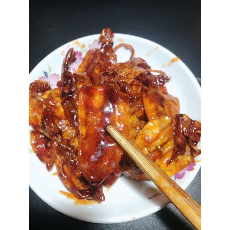 (ĂVNĐ)Hộp 220gram Mực rim nguyên con Đà Nẵng