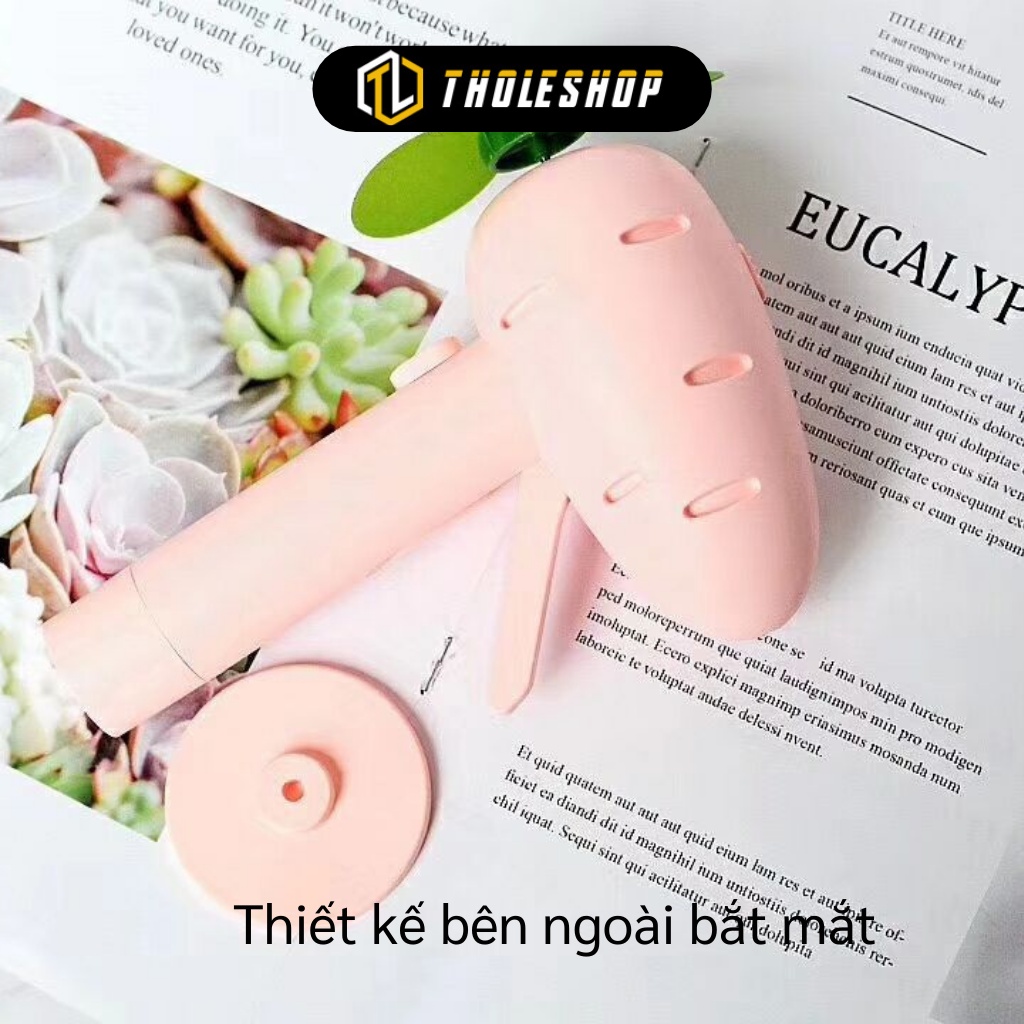 Quạt Cầm Tay - Quạt Mini Cầm Tay Hình Cà Rốt Sạc Điện, Cánh Quạt Mềm An Toàn 7050