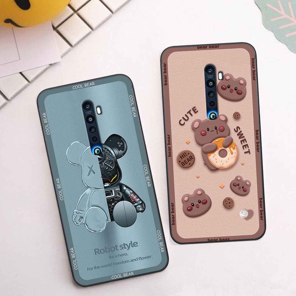 Ốp Oppo Reno 2f / Reno2 F bear brick, gấu đáng yêu, dễ thương