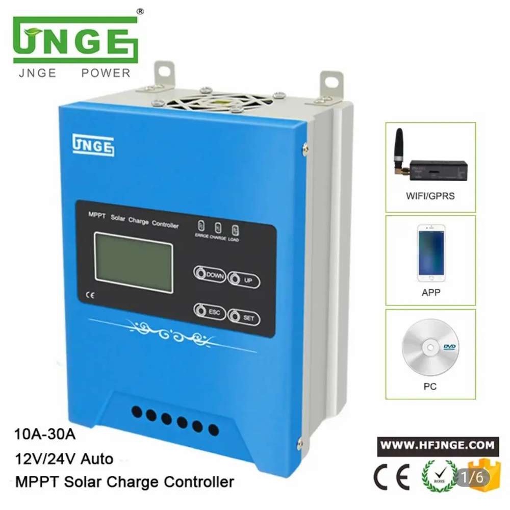 Bộ điều khiển sạc acquy điện năng lượng mặt trời thông minh MPPT JNGE 12V 24V 48V 30 50 60A