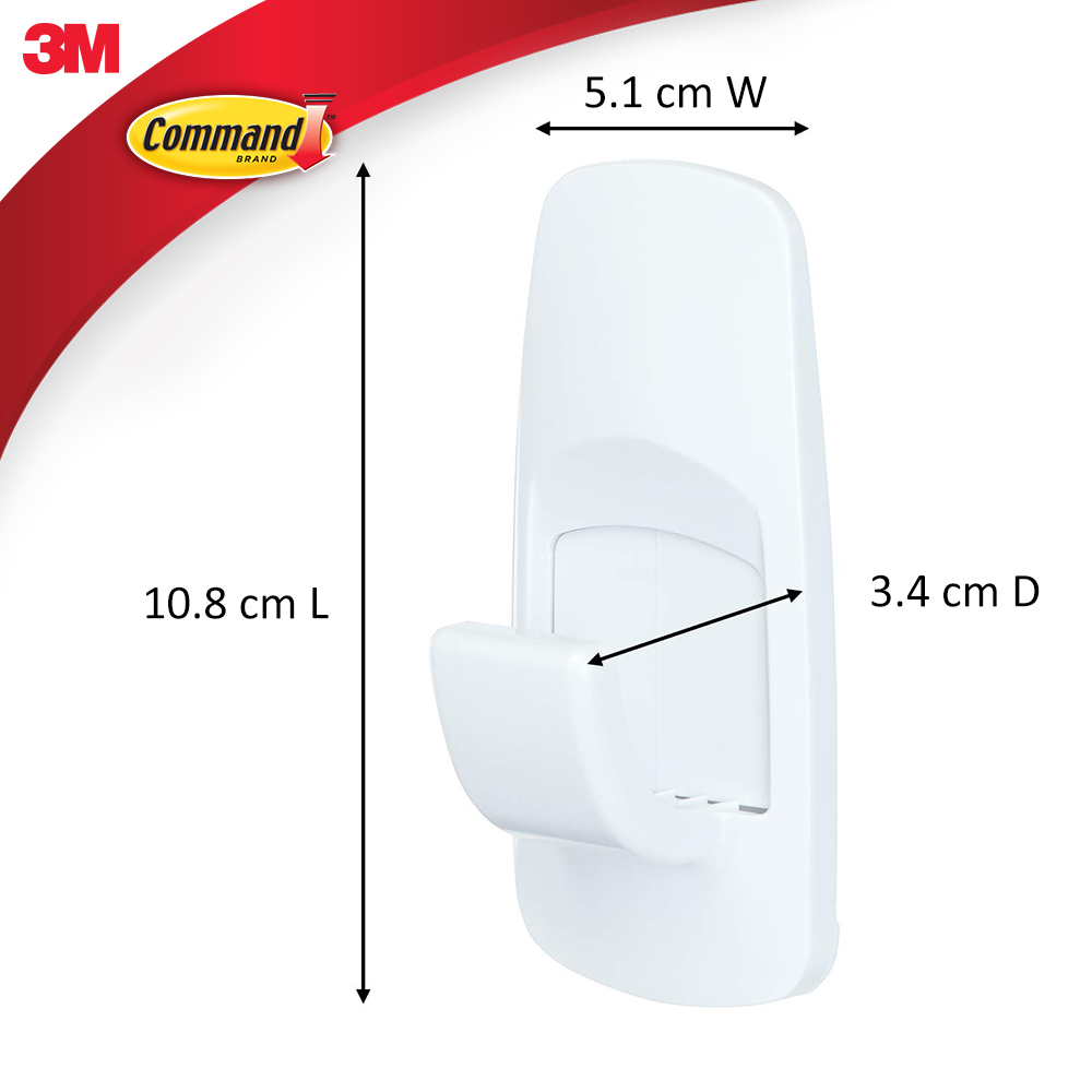 Móc dán tường Jumbo Command 3M chịu lực 3.4kg -bám cực chắc, tháo cực dễ 17004ES