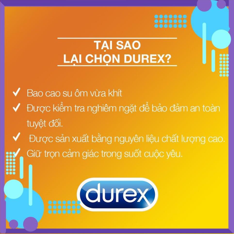 (Freeship đơn 50k) Bao Cao Su Gân Gai Durex Pleasuremax Hộp 3 Cái - Đức An