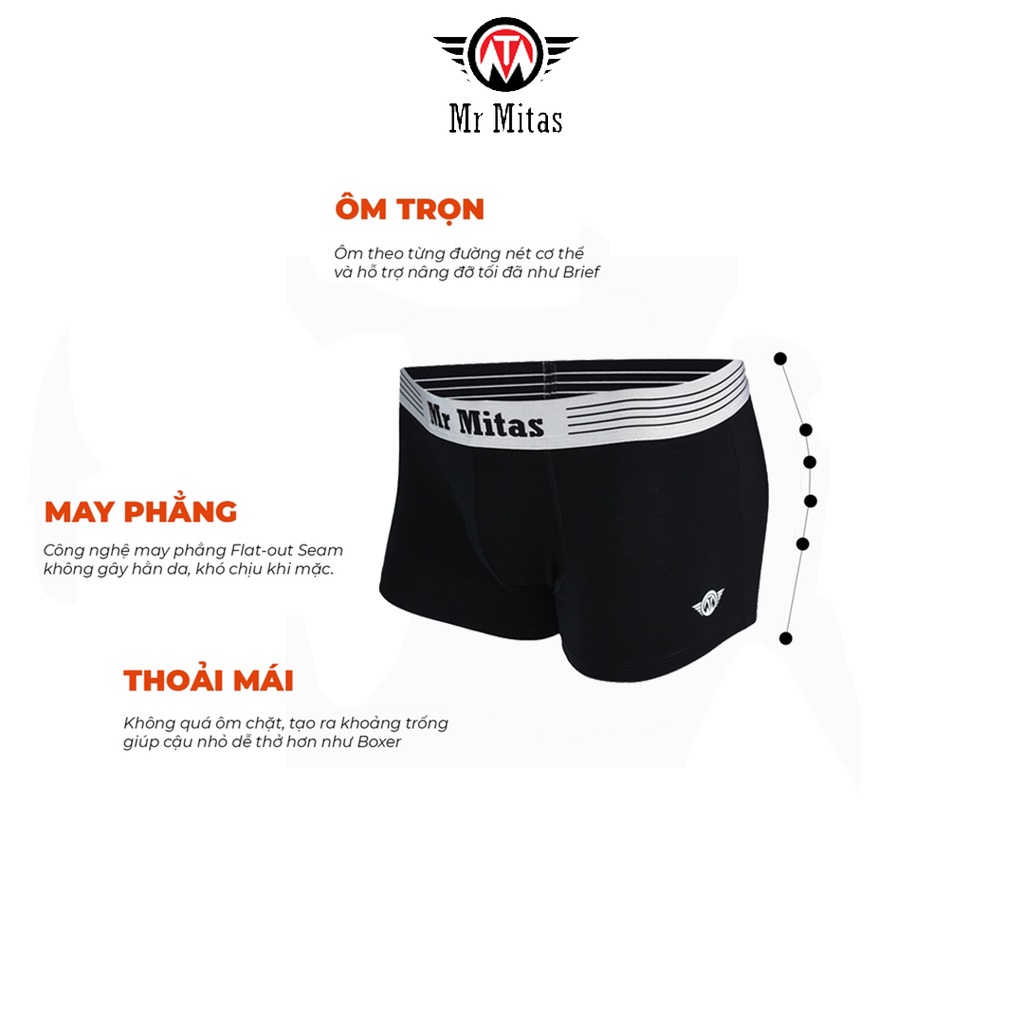 Combo 3 quần lót nam Boxer Minh Tâm Basics viền êm ái