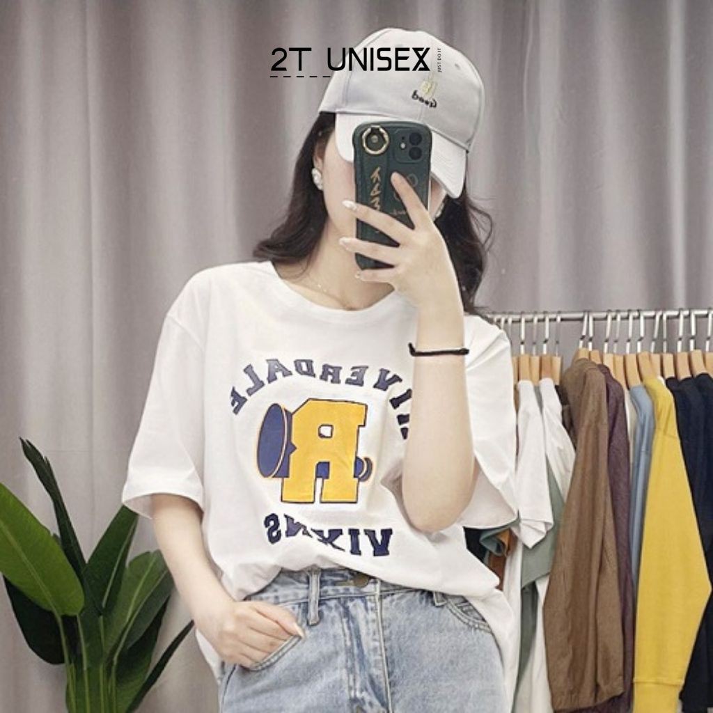 Áo phông in chữ R tay lỡ, áo thun 2T Unisex form rộng P12 | BigBuy360 - bigbuy360.vn