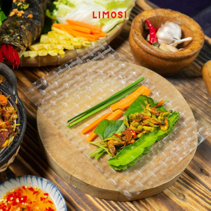 bánh tráng tân nhiên tây ninh cuốn gỏi thịt luộc chả giò chả ram , bánh tráng siêu mỏng loại ngon LIMOSI KX 29