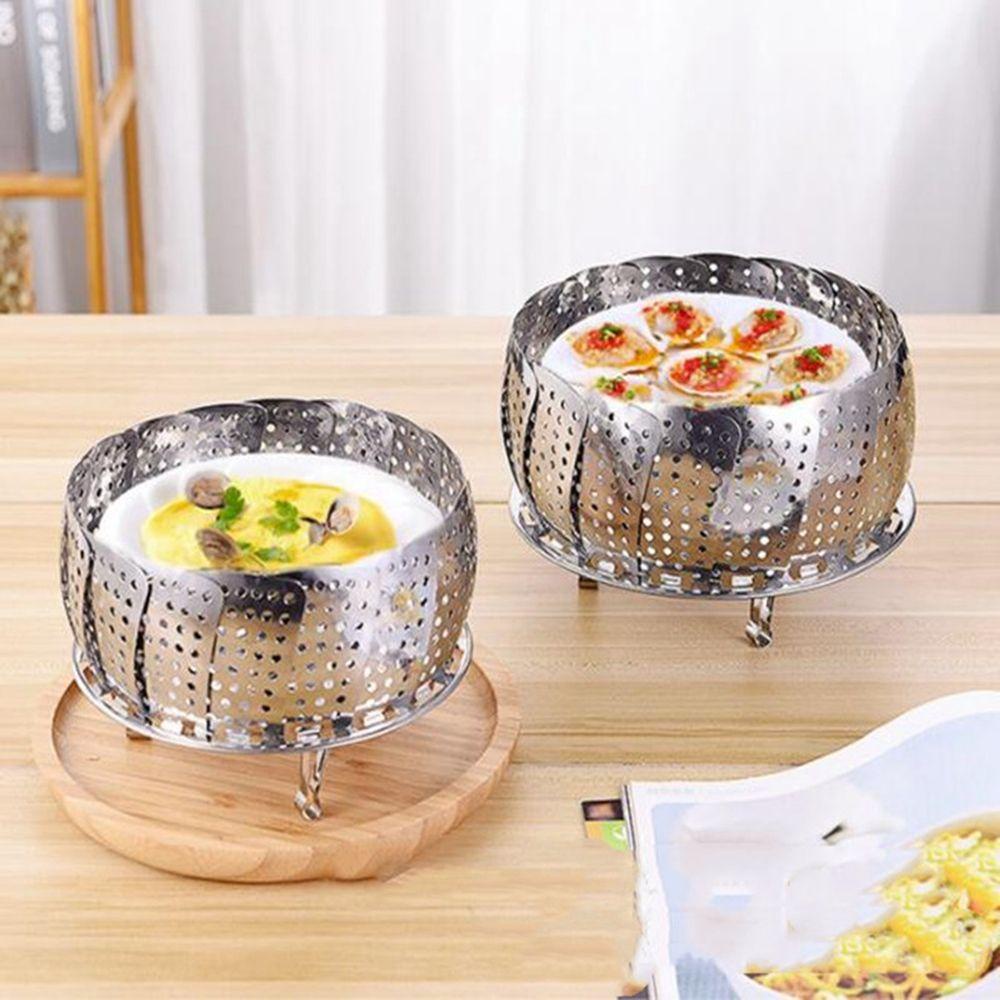 Khay Hấp Trái Cây Bằng Thép Không Gỉ Có Thể Gấp Gọn Tiện Lợi