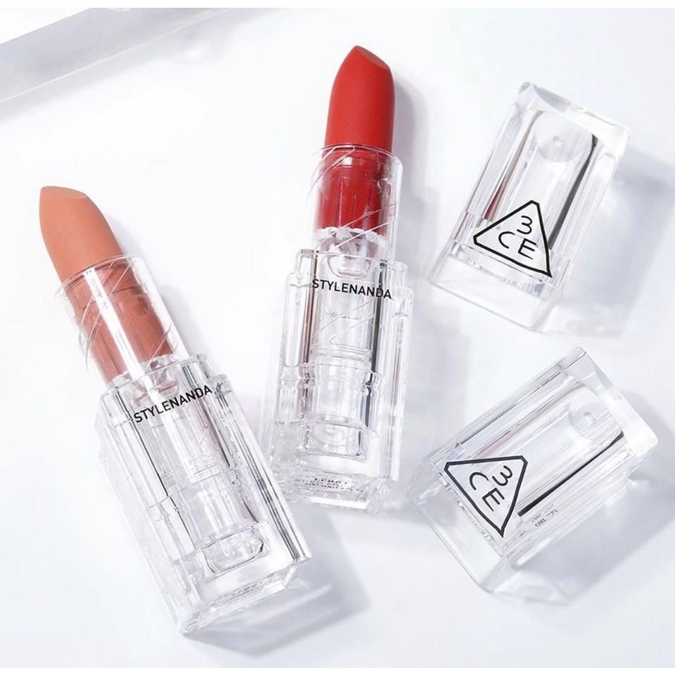 son 3ce Soft Matte Lipstick, son thỏi lì 3ce chính hãng chất son môi mướt mịn, nhẹ môi cùng mùi Vanila ngọt ngào