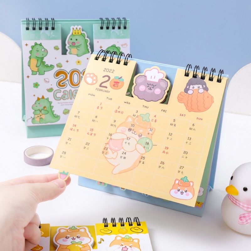 Lịch để bàn 2022 hoạt hình cute 22 mẫu - tiemcuaan