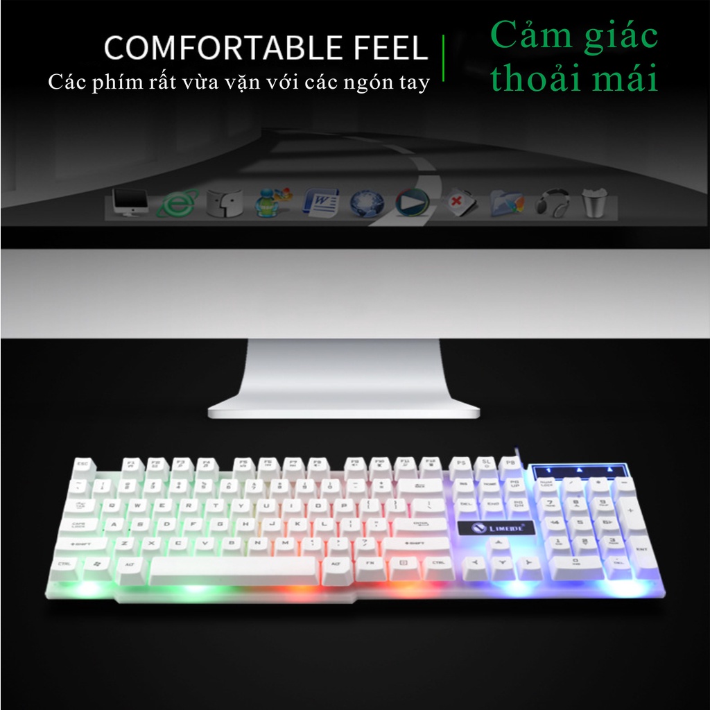 GAMING Bàn Phím Cơ GTX30 - Chuyên game - Có đèn LED 7 màu - Cho máy tính, laptop