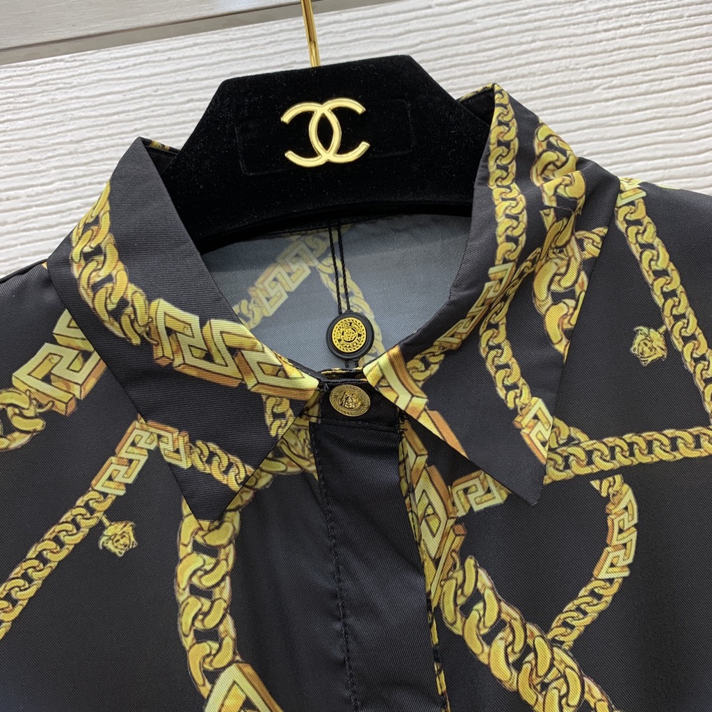 Váy sơ mi nữ thời trang cao cấp Versace phong cách thời thượng, thanh lịch...