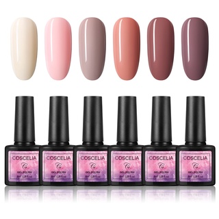 Set 6 Lọ Gel Sơn Móng Tay 8ml Lâu Trôi Với 40 Màu Lựa Chọn COSCELIA