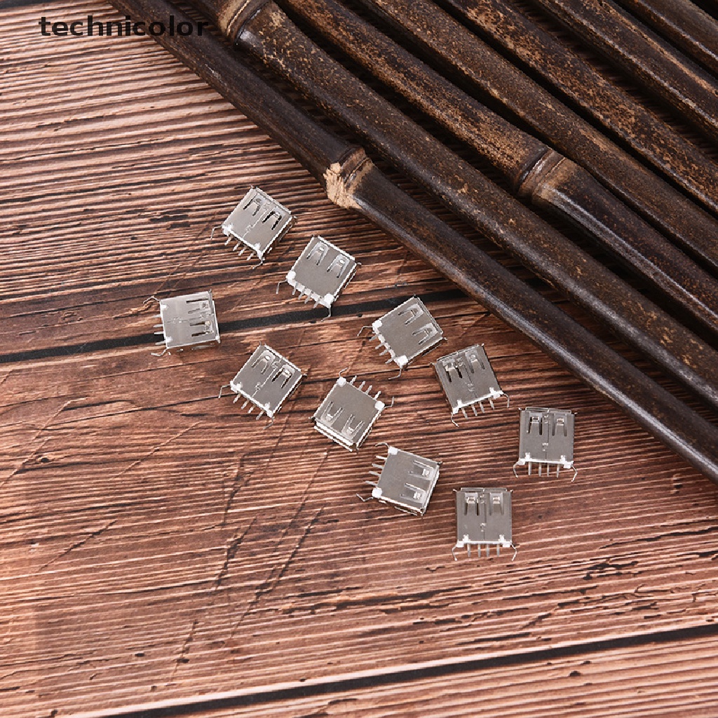 Giắc Cắm Đơn Cổng USB 2.0 Loại A 4-Pin DIP 180 Độ