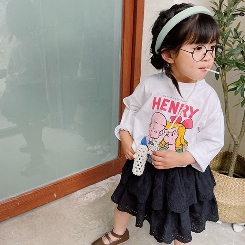 Túi đeo chéo mini đính ngọc trai giả thời trang dễ thương cho bé gái