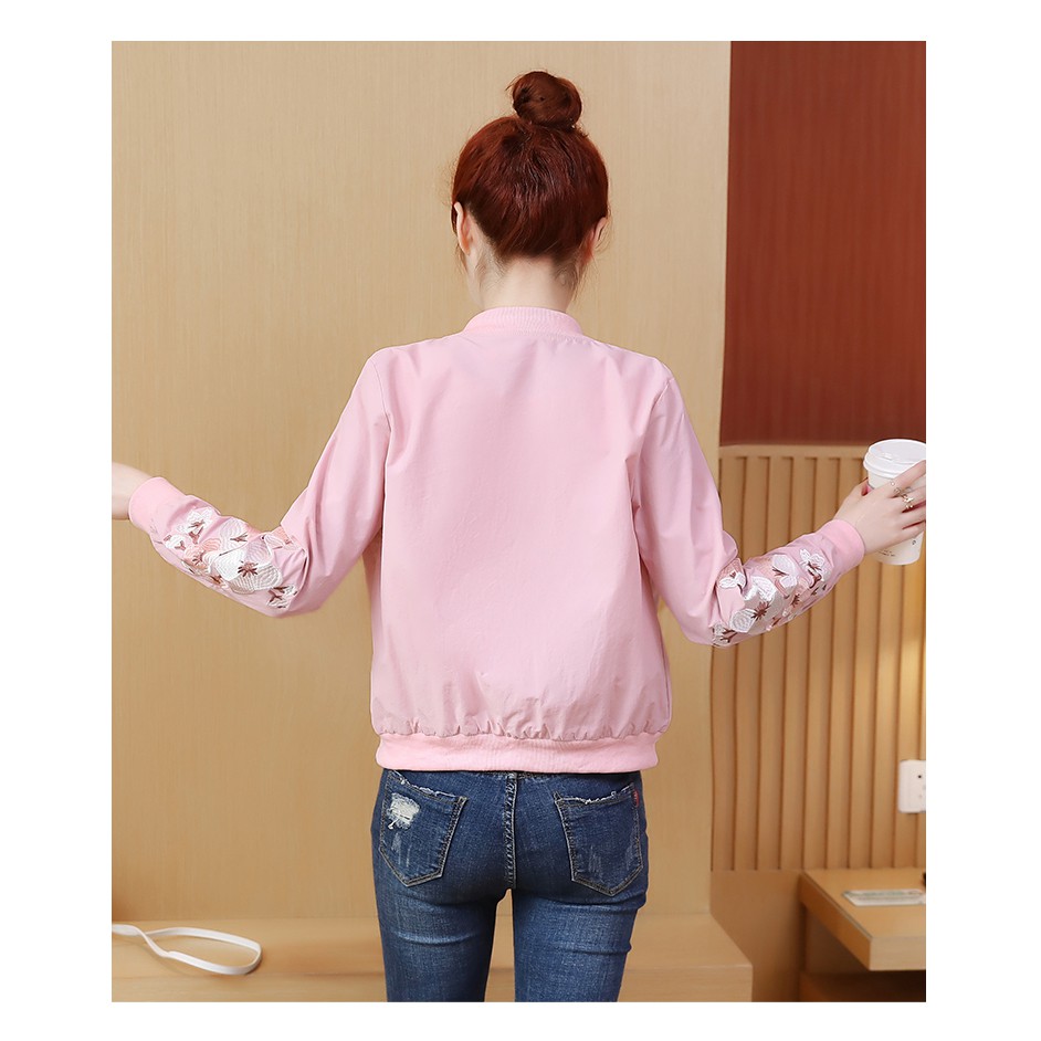 Áo bomber nữ, áo khoác nữ thêu hoa tay size 40-70kg 05-140919 (Hàng oder chuẩn hình 100%) | BigBuy360 - bigbuy360.vn