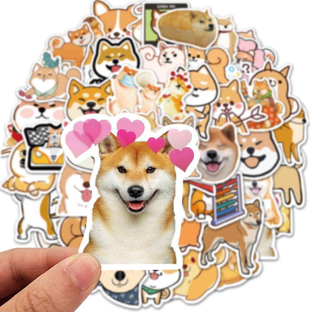Sticker Chống Thấm Nước Hình Chó Shiba Inu Dễ Thương Để Trang Trí