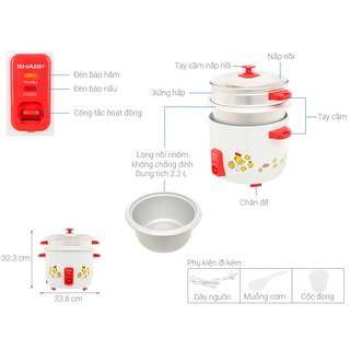Thiên Phúc Store - Nồi Cơm Điện Sharp KSH-D28SV-CH 2.8L