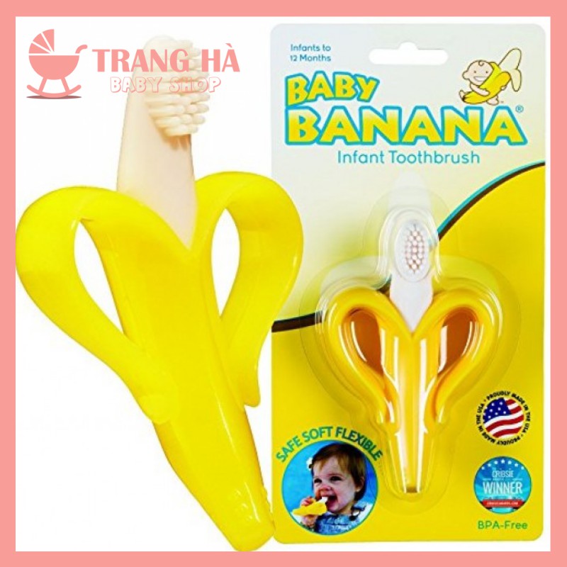 🍒🍒Gặm nướu và bàn chải chuối 2 in 1 BABY BANANA - Mỹ